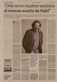 "Lo que hago es personal, no soy un portavoz de nadie más que de mí mismo" [entrevista]  [artículo] Javiera Guajardo.