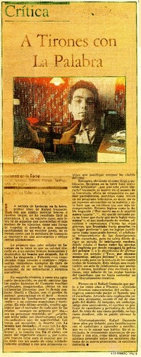 A tirones con la palabra  [artículo] Javier Edwards Renard.