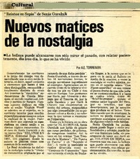 Nuevos matices de la nostalgia  [artículo] A. E. Torrealba.