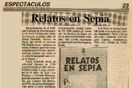Relatos en sepia  [artículo].