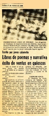 Libros de poemas y narrativa éxito de ventas en quioscos  [artículo].
