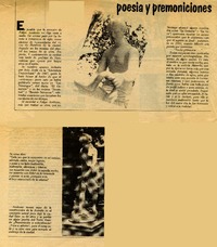 Poesía y premoniciones  [artículo].