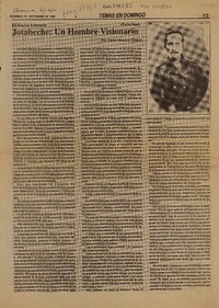 Jotabeche, un hombre visionario  [artículo] Oriel Alvarez Gómez.