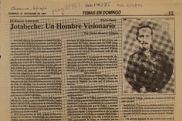 Jotabeche, un hombre visionario  [artículo] Oriel Alvarez Gómez.