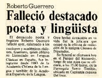Falleció destacado poeta y lingüista  [artículo].