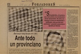 Ante todo un provinciano  [artículo] Pablo Portales.