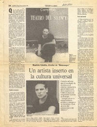 Un artista inserto en la cultura universal  [artículo] J. L.