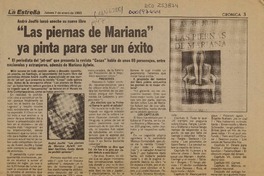 "Las piernas de Mariana" ya pinta para ser un éxito  [artículo].
