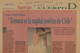"Temuco es la capital poética de Chile"  [artículo].