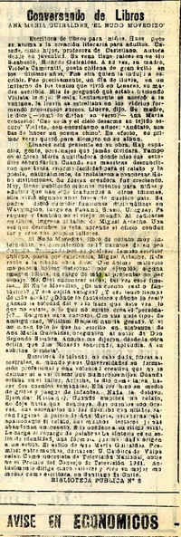Conversando de libros  [artículo].