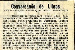 Conversando de libros  [artículo].