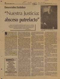 "Nuestra justicia, absceso putrefacto"  [artículo] Virginia Vidal.