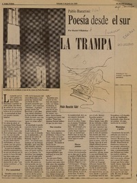 Poesía desde el sur : la trampa [artículo] Daniel Villalobos.