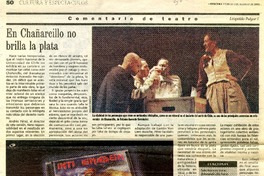 En Chañarcillo no brilla la plata  [artículo] Leopoldo Pulgar