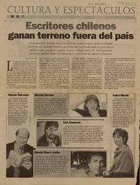 Escritores chilenos ganan terreno fuera del país  [artículo] Andrés Gómez B.