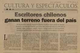 Escritores chilenos ganan terreno fuera del país  [artículo] Andrés Gómez B.
