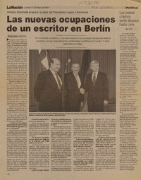 Las nuevas ocupaciones de un escritor en Berlín  [artículo] Marcelo Beltrán