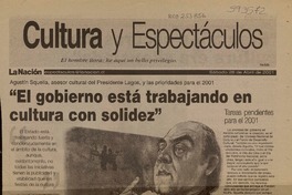 "El gobierno está trabajando en cultura con solidez"  [artículo] Patricia Cerda