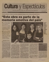 "Esta obra es parte de la memoria emotiva del país"  [artículo] Andrea González