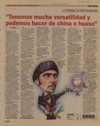 "Tenemos mucha versatilidad y podemos hacer de china o huaso"  [artículo] Leyla Ramírez