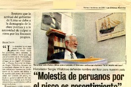 Molestia de peruanos por el pisco es resentimiento": [entrevista] [artículo] Héctor Fuentes.