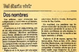 Dos nombres  [artículo] Cronos.