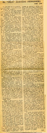 EL "viejo" Acevedo Hernández  [artículo] Jem.