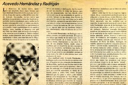 Acevedo Hernández y Radrigán  [artículo] Pacián Martínez E.