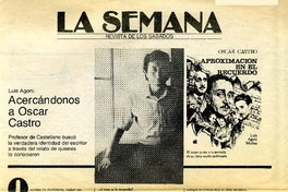 Acercándonos a Oscar Castro : [entrevistas] [artículo]