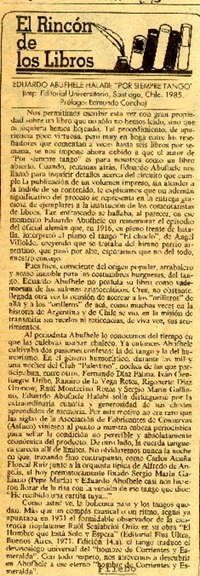 Por siempre tango  [artículo] Filebo.