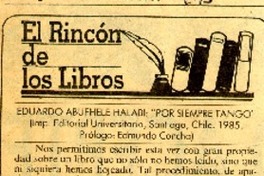 Por siempre tango  [artículo] Filebo.