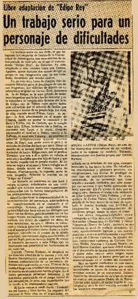 Un trabajo serio para un personaje de dificultades  [artículo] C.