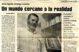 Un mundo cercano a la realidad  [artículo] David Muñoz C.