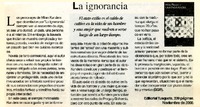 La ignorancia  [artículo] SGR.