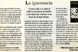 La ignorancia  [artículo] SGR.