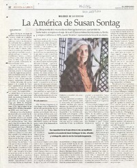La América de Susan Sontag  [artículo] Michelle Prain.