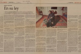 En su ley  [artículo] María Teresa Cárdenas.