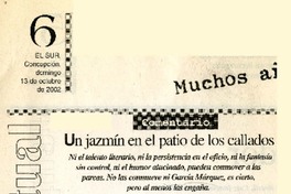 Un Jazmín en el patio de los callados  [artículo] Luis López-Aliaga.