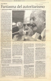 Fantasma del autoritarismo  [artículo] Marcelo Macellari.