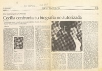Cecilia confronta su biografía no autorizada  [artículo] Gabriela Bade.