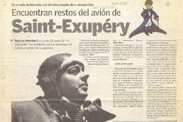 Encuentran restos del avión de Saint-Exupéry.  [artículo]
