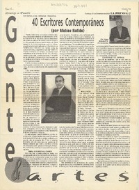 40 Escritores contemporáneos  [artículo] Hugo Metzdorff N.