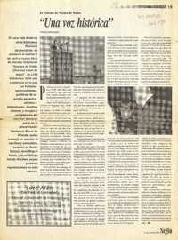 El Volodia de Noches de radio: "Una voz histórica". "Una voz histórica". [artículo]