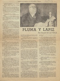 Pluma y lápiz  [artículo] Daniel de la Vega
