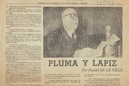 Pluma y lápiz  [artículo] Daniel de la Vega