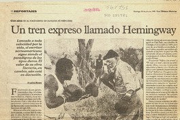 Un tren expreso llamado Hemingway  [artículo] Angélica Rivera.