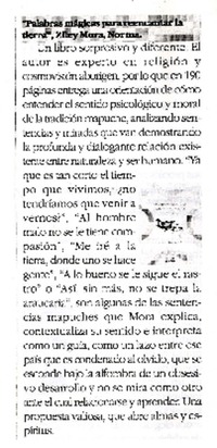 Palabras mágicas para reencantar la tierra".  [artículo]