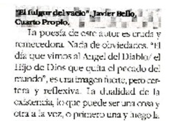 El fulgor del vacío".  [artículo]