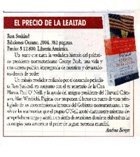 El precio de la lealtad  [artículo] Andrea Berger.