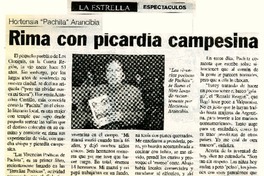 Rima con picardía campesina  [artículo] Daniel Meza.